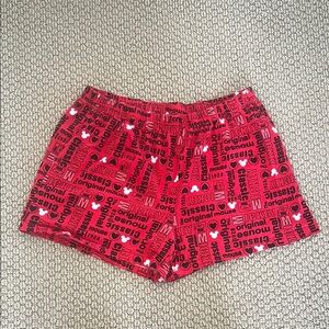 Disney Red Shorts with Geometric Pattern women large